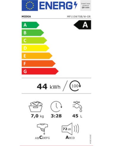 ΠΛΥΝΤΗΡΙΟ ΡΟΥΧΩΝ MIDEA MF110W70B 7kg