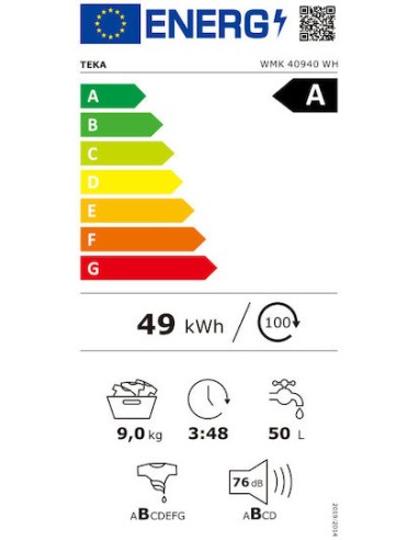 ΠΛΥΝΤΗΡΙΟ ΡΟΥΧΩΝ  WMK 40940 WH 9KG TEKA